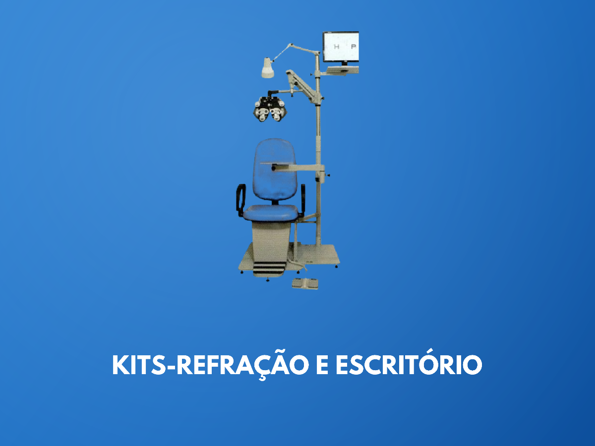 Kit completo de refração e consultório oftalmológico
